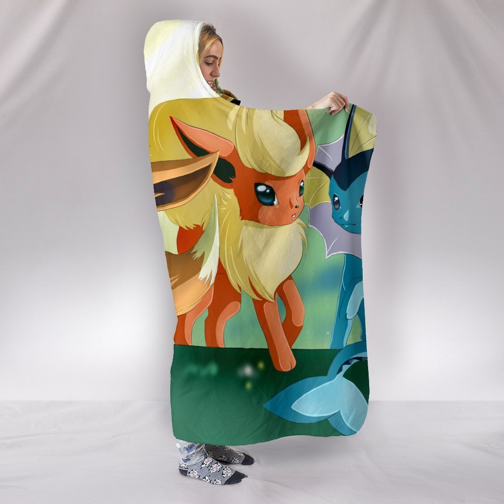 Pokemon Eevee Hooded Blanket - So Cute White Blanket - Image 2