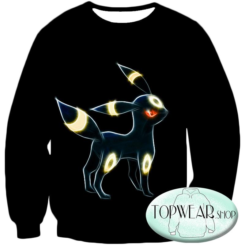 Pokemon Hoodies - Eevee Dark Pokemon Evolution 3D Zip Up Hoodie - Image 3