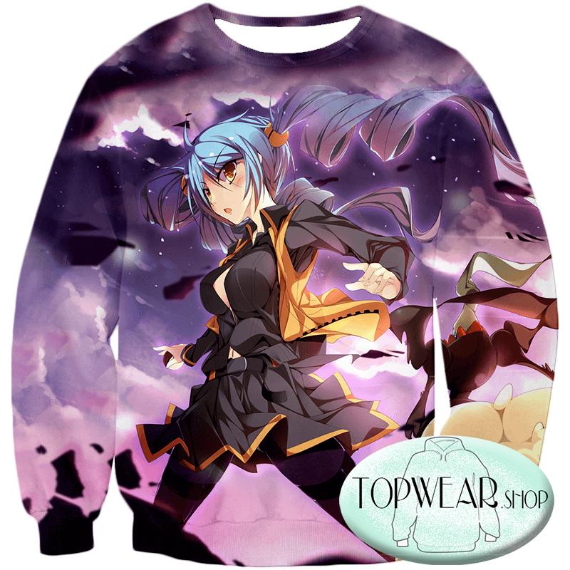 Pokemon Sweatshirts - Cute Blue Haired Pokemon Trainer Sweatshirt