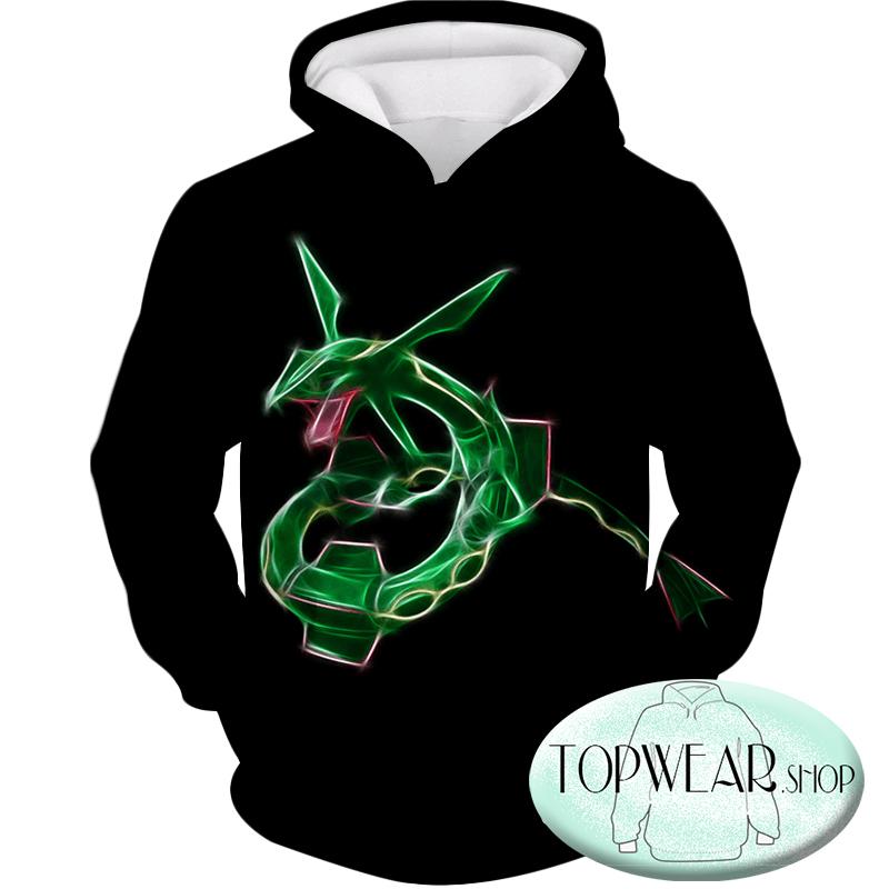 Pokemon Sweatshirts - Legendary Flying Dragon Rayquaza Sweatshirt - Image 3