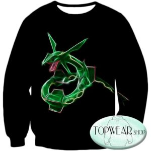 Pokemon Sweatshirts - Legendary Flying Dragon Rayquaza Sweatshirt