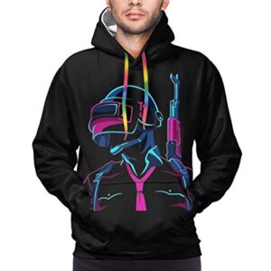 PUBG Hoodies - 3D Print Game Playerunknown's Battlegrounds Black Pullover with Pockets