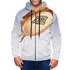 PUBG Hoodies - 3D Print Game Playerunknown's Battlegrounds Golden Pan White Zipper Jacket with Pockets