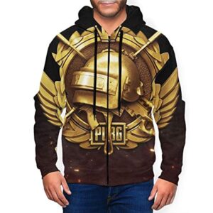 PUBG Hoodies - 3D Print Game Playerunknown's Battlegrounds Pullover with Pockets Golden