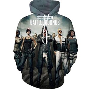 PUBG Hoodies - 3D Print Game Playerunknown's Battlegrounds Pullover with Pockets
