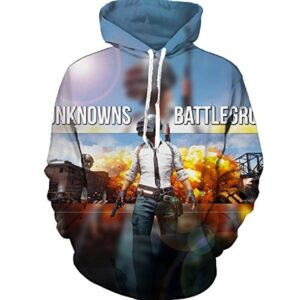 PUBG Hoodies - 3D Print Game Playerunknown's Battlegrounds Pullover with Pockets