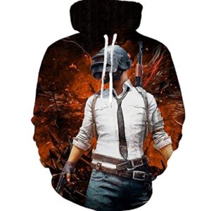 PUBG Hoodies - 3D Print Game Playerunknown's Battlegrounds Pullover with Pockets