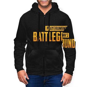 PUBG Hoodies - 3D Print Game Playerunknown's Battlegrounds Pullover with Pockets Black
