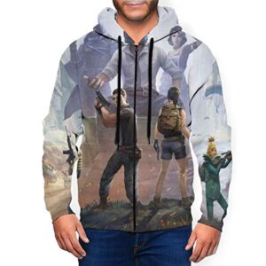 PUBG Hoodies - 3D Print Game Playerunknown's Battlegrounds Zipper Jacket with Pockets