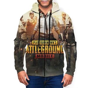 PUBG Hoodies - 3D Print Game PUBG Mobile Colorful Zipper Jacket with Pockets