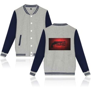 Red Dead Redemption 2 Baseball Jackets - Solid Color Red Dead Redemption Pistol Icon Baseball Jacket
