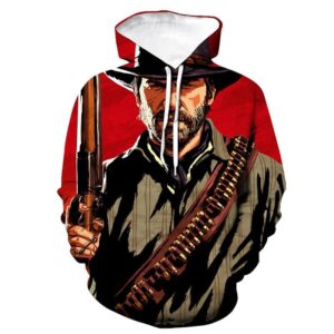 Red Dead Redemption 2 Hoodies - Game 3D Print Hooded Sweatshirt