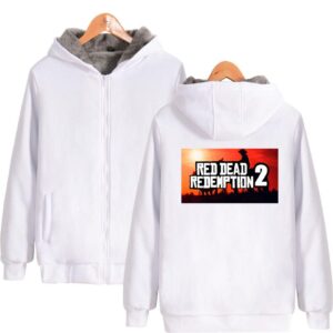 Red Dead Redemption 2 Jackets - Solid Color Red Dead Redemption 2 Icon Fleece Jacket