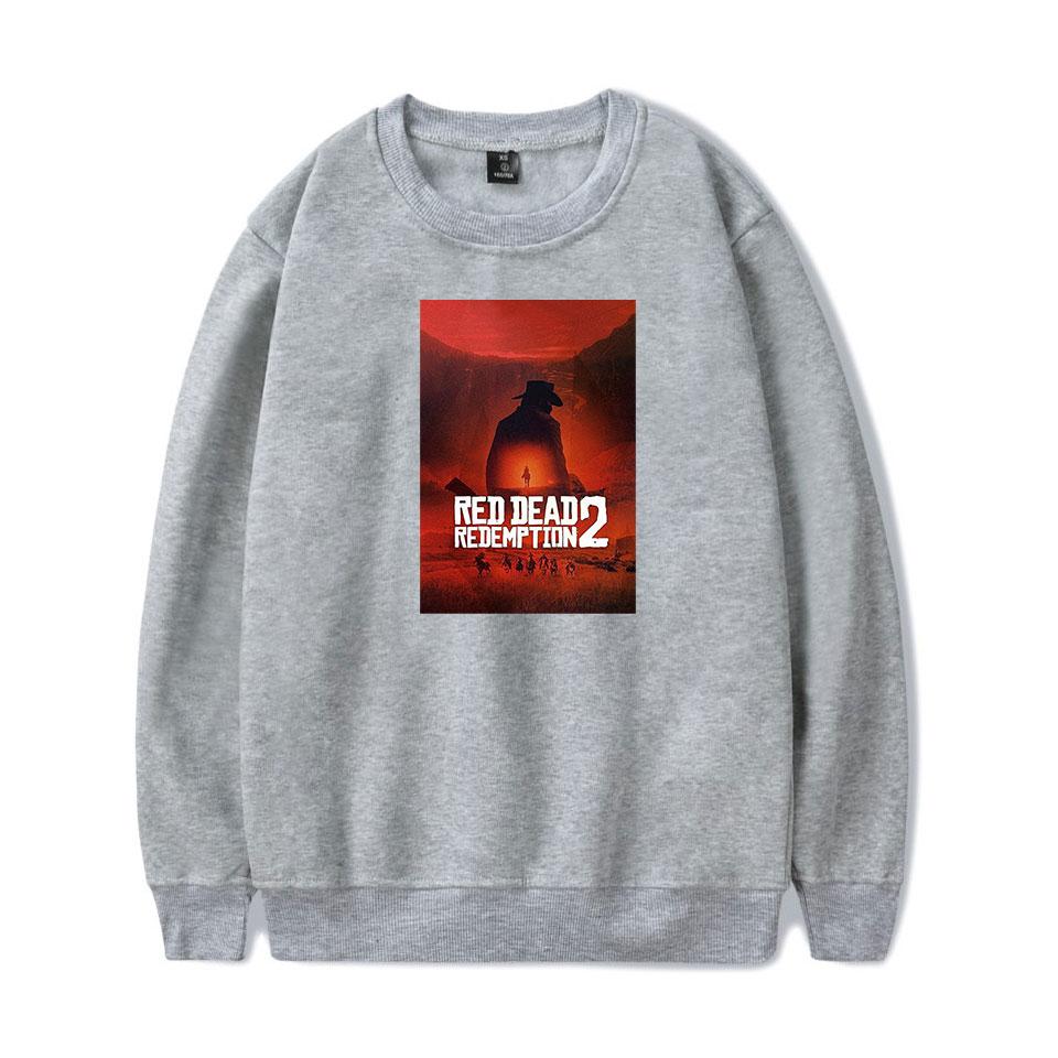 Red Dead Redemption 2 Sweatshirts - Solid Color Red Dead Redemption 2 Claas Van Der Linde Sweatshirt - Image 2