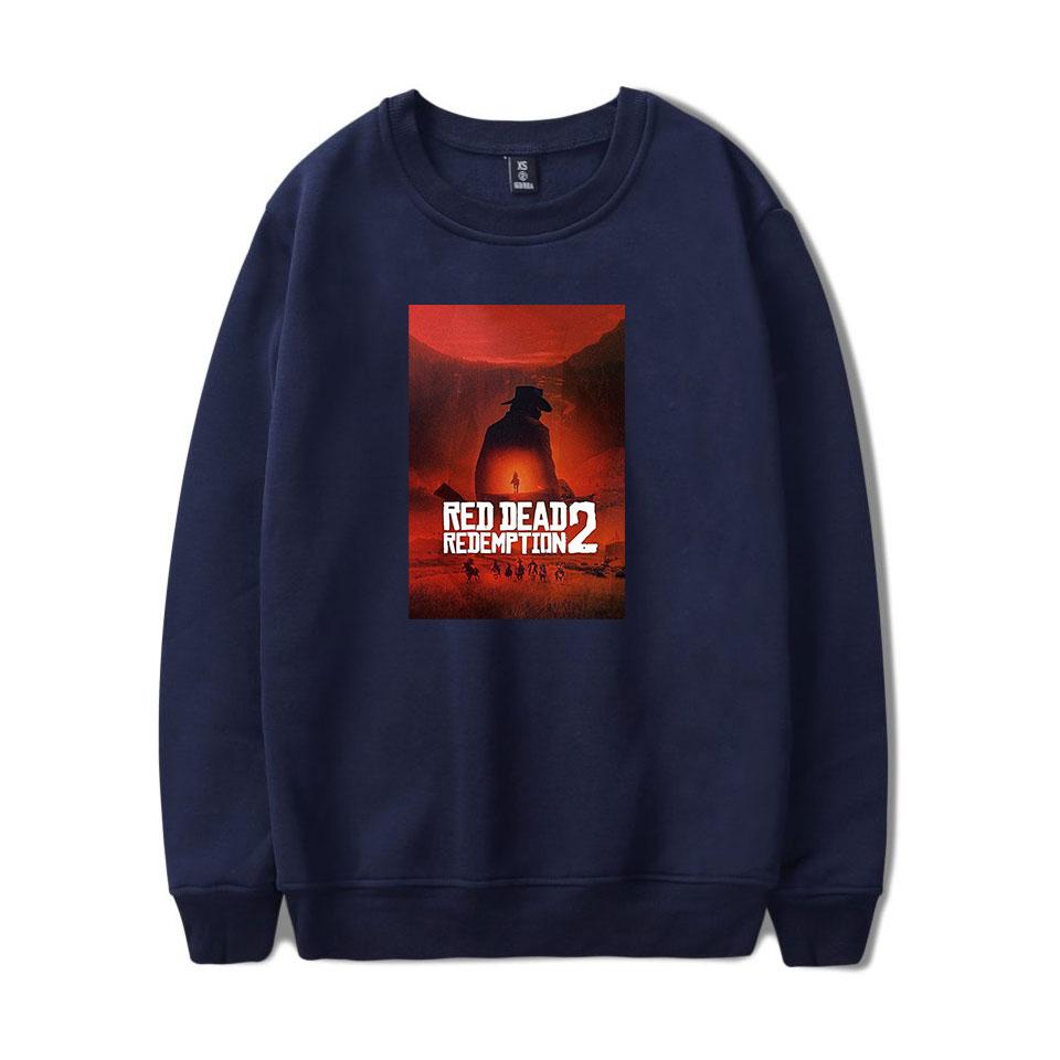 Red Dead Redemption 2 Sweatshirts - Solid Color Red Dead Redemption 2 Claas Van Der Linde Sweatshirt - Image 3