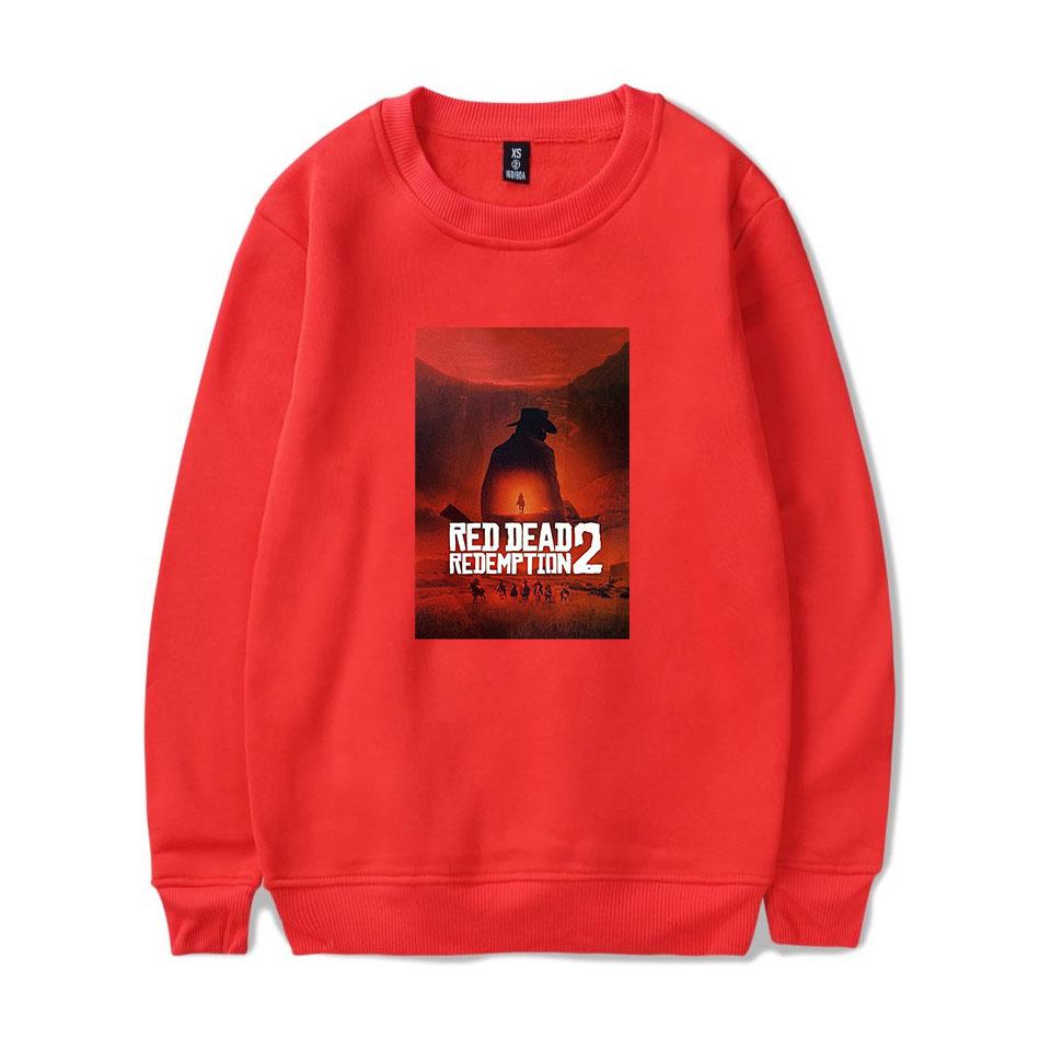 Red Dead Redemption 2 Sweatshirts - Solid Color Red Dead Redemption 2 Claas Van Der Linde Sweatshirt - Image 5