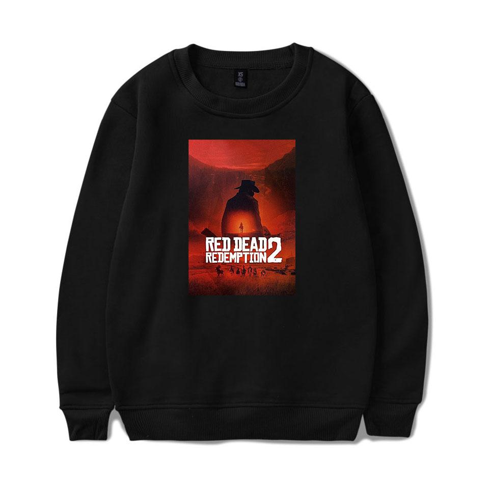 Red Dead Redemption 2 Sweatshirts - Solid Color Red Dead Redemption 2 Claas Van Der Linde Sweatshirt - Image 6
