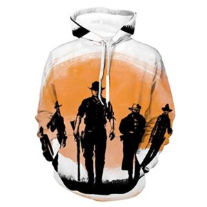 Red Dead Redemption Hoodie - 3D Print Long Sleeve Hooded Sweatshirt