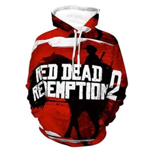 Red Dead Redemption Hoodie - 3D Print Long Sleeve Hooded Sweatshirt