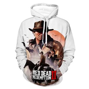 Red Dead Redemption Hoodie - John Marston 3D Print Long Sleeve Hooded Sweatshirt
