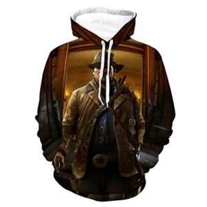 Red Dead Redemption Hoodie - John Marston 3D Print Long Sleeve Hooded Sweatshirt