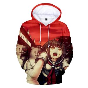 Red Fashion 3D Monokuma Hoodies for Men and Women