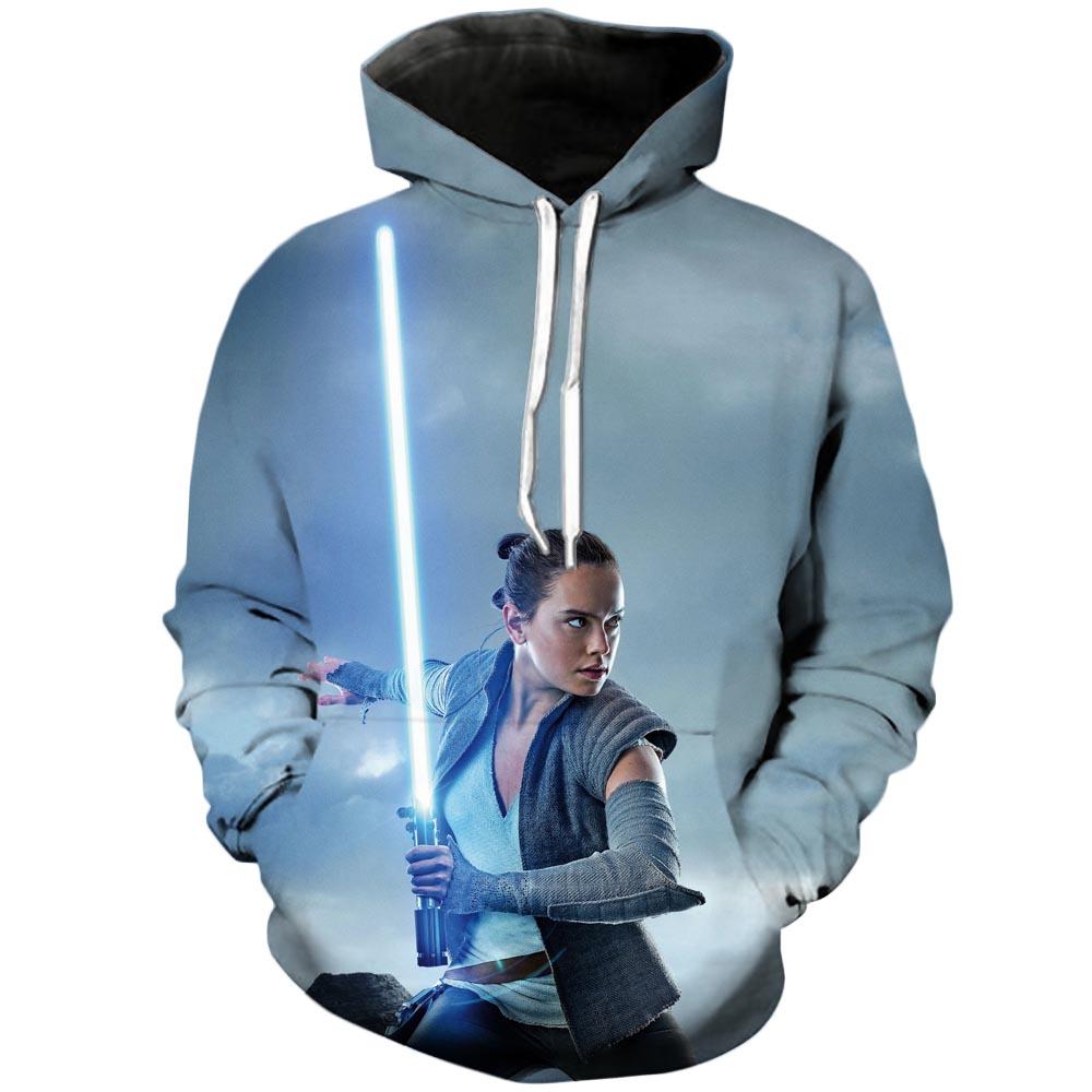 Rey The Last Jedi | Star Wars 3D Printed Hoodie