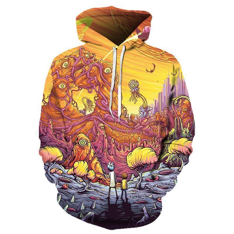 Rick and Morty 3D Print Hoodie