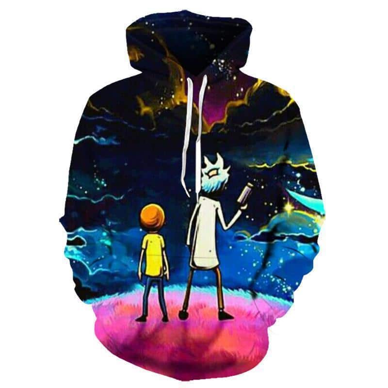 Rick and Morty 3D Print Hoodie