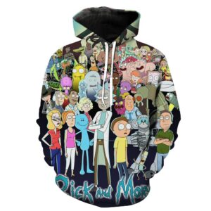 Rick and Morty Hoodies - All Character Pullover Yellow Hoodie