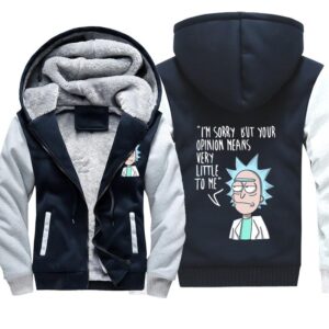 Rick and Morty Jackets - Solid Color Rick and Morty Anime Series Cute Fleece Jacket