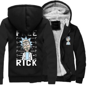Rick and Morty Jackets - Solid Color Rick and Morty Anime Series Rick Icon Super Cool 3D Fleece Jacket