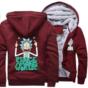 Rick and Morty Jackets - Solid Color Rick and Morty Anime Series Spoof Fleece Jacket