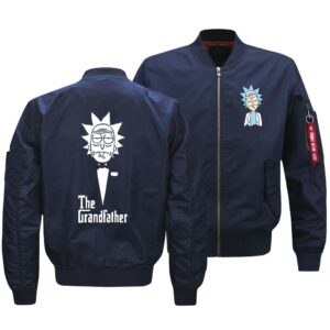 Rick and Morty Jackets - Solid Color Rick and Morty Anime Super Funny Flight Suit Fleece Jacket
