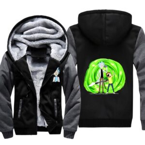Rick and Morty Jackets - Solid Color Rick and Morty Icon Series Fleece Jacket