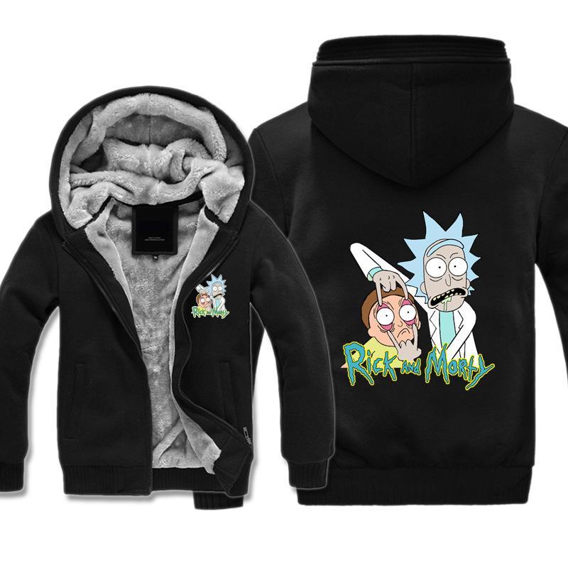 Rick and Morty Jackets - Solid Color Rick and Morty Series Spoof Cute Fleece Jacket - Image 3