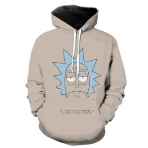 Rick and Morty Rick Face Hoodie - Rick and Morty Apparel