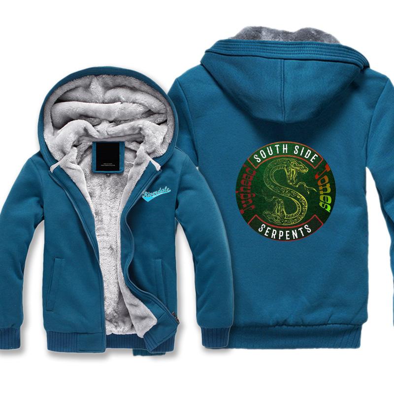 Riverdale Jackets - Solid Color Riverdale Double-Headed Snake Terror Fleece Jacket - Image 4
