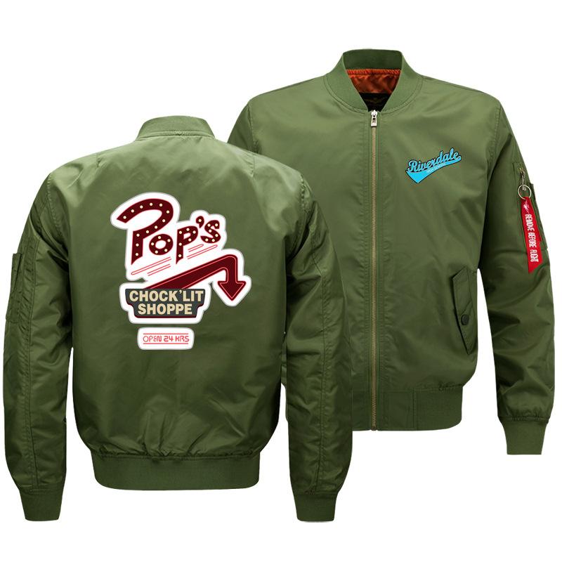 Riverdale Jackets - Solid Color Riverdale pops Riverdale Fleece Jacket - Image 2