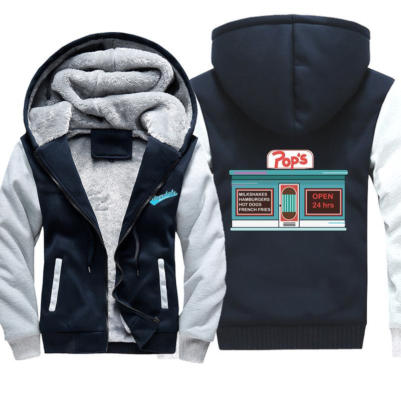 Riverdale Jackets - Solid Color Riverdale Pops Riverdale Super Cool Fleece Jacket - Image 2