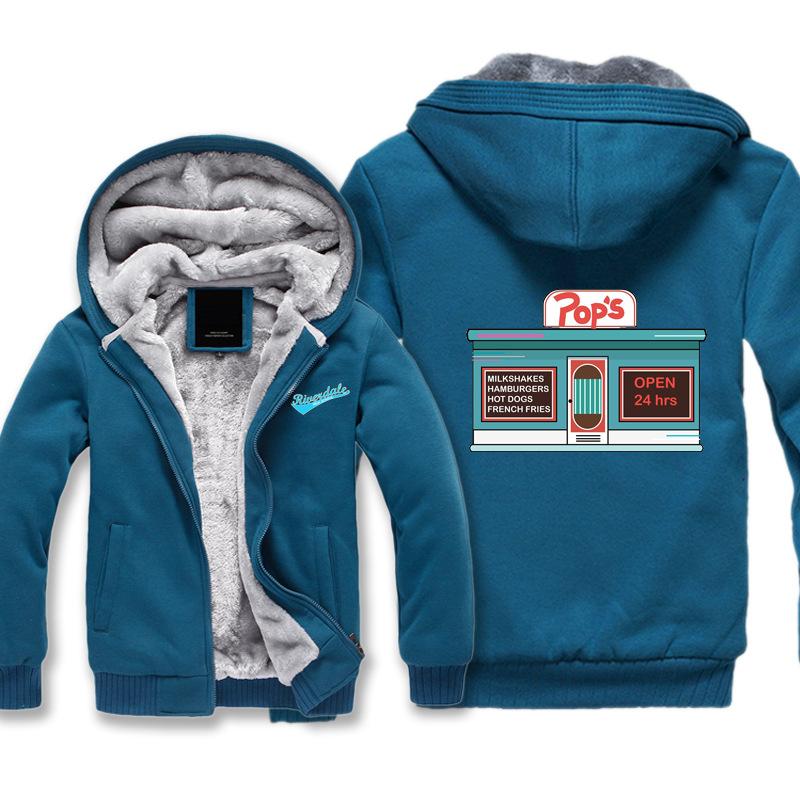 Riverdale Jackets - Solid Color Riverdale Pops Riverdale Super Cool Fleece Jacket - Image 4