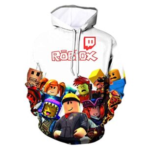 Roblox Hoodie - 3D Print Hooded Pullover for Teens