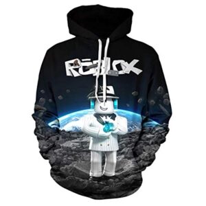 Roblox Hoodie - 3D Print Hooded Pullover for Teens