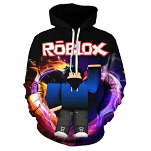 Roblox Hoodie - 3D Print Hooded Pullover for Teens