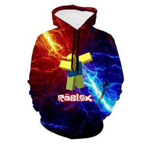 Roblox Hoodie - 3D Print Hooded Pullover for Teens