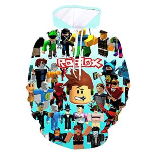 Roblox Hoodie - 3D Print Hooded Pullover for Teens