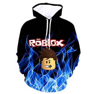Roblox Hoodie - 3D Print Hooded Pullover for Teens