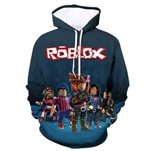Roblox Hoodie - 3D Print Hooded Pullover for Teens