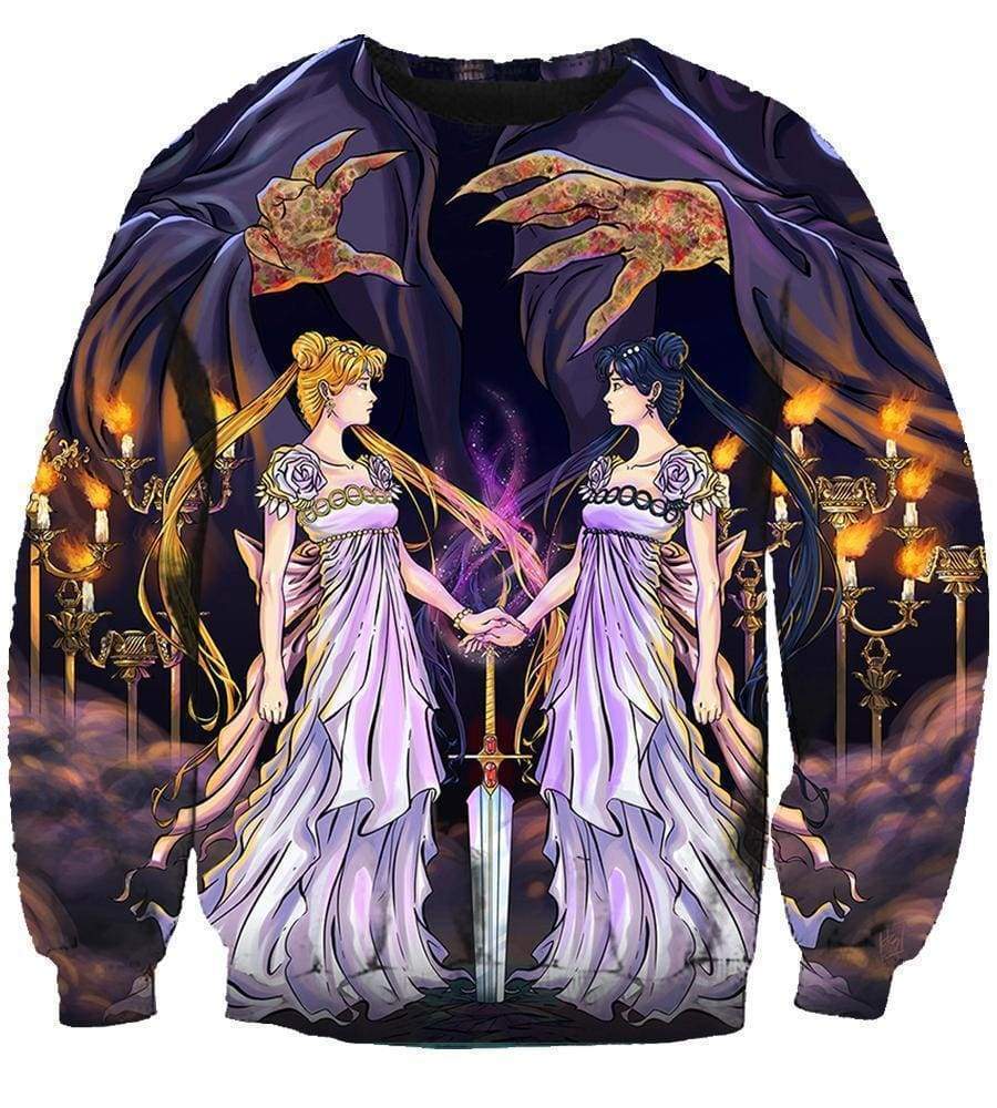 Sailor Moon Hoodies - Pullover Purple 3D Hoodie - Image 3