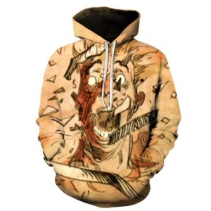 Scream Devil Print Halloween Hoodie